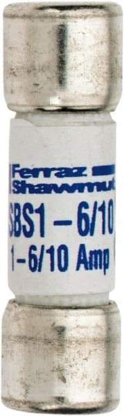 Ferraz Shawmut - 600 VAC, 1.6 Amp, Fast-Acting General Purpose Fuse - Clip Mount, 1-3/8" OAL, 100 at AC kA Rating, 13/32" Diam - Eagle Tool & Supply