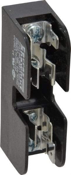 Ferraz Shawmut - 1 Pole, 10 to 14 AWG, 600 VAC/VDC, 30 Amp, DIN Rail Mount, Screw Mount Fuse Block - 13/32 Inch Diameter x 1-1/2 Inch Fuse Length, 3.04 Inch Long x 0.85 Inch Wide x 1.31 Inch High Block - Eagle Tool & Supply