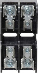 Ferraz Shawmut - 2 Pole, 10 to 14 AWG, 600 VAC/VDC, 30 Amp, DIN Rail Mount, Screw Mount Fuse Block - 13/32 Inch Diameter x 1-1/2 Inch Fuse Length, 3.04 Inch Long x 1.6 Inch Wide x 1.31 Inch High Block - Eagle Tool & Supply