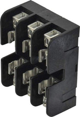 Ferraz Shawmut - 3 Pole, 14 to 6 AWG, 600 VAC/VDC, 30 Amp, DIN Rail Mount, Screw Mount Fuse Block - 13/32 Inch Diameter x 1-1/2 Inch Fuse Length, 3.04 Inch Long x 2.35 Inch Wide x 1.31 Inch High Block - Eagle Tool & Supply