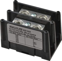 Ferraz Shawmut - 2 Poles, 135 Amp, 2/0-14 AWG Primary, 2/0-14 AWG Secondary, Polycarbonate Power Distribution Block - 1000 VAC/VDC, 1 Primary Connection, 1.98 Inch Long x 3.08 Inch Deep x 2.81 Inch High - Eagle Tool & Supply