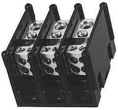 Ferraz Shawmut - 1 Pole, 155 Amp, 3/8-16 x 1-1/8 Primary, 3/8-16 x 1-15/16 Secondary, Polycarbonate Power Distribution Block - 1000 VAC/VDC, 1 Primary Connection, 3.57 Inch Long x 5 Inch Deep x 3-1/4 Inch High - Eagle Tool & Supply