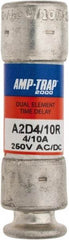 Ferraz Shawmut - 250 VAC/VDC, 0.4 Amp, Time Delay General Purpose Fuse - Clip Mount, 51mm OAL, 100 at DC, 200 at AC kA Rating, 9/16" Diam - Eagle Tool & Supply