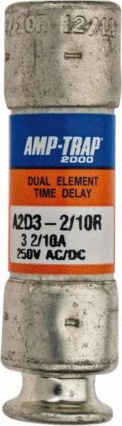 Ferraz Shawmut - 250 VAC/VDC, 3.2 Amp, Time Delay General Purpose Fuse - Clip Mount, 51mm OAL, 100 at DC, 200 at AC kA Rating, 9/16" Diam - Eagle Tool & Supply