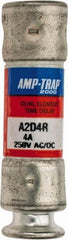 Ferraz Shawmut - 250 VAC/VDC, 4 Amp, Time Delay General Purpose Fuse - Clip Mount, 51mm OAL, 100 at DC, 200 at AC kA Rating, 9/16" Diam - Eagle Tool & Supply