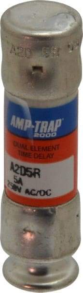 Ferraz Shawmut - 250 VAC/VDC, 5 Amp, Time Delay General Purpose Fuse - Clip Mount, 51mm OAL, 100 at DC, 200 at AC kA Rating, 9/16" Diam - Eagle Tool & Supply