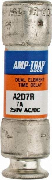 Ferraz Shawmut - 250 VAC/VDC, 7 Amp, Time Delay General Purpose Fuse - Clip Mount, 51mm OAL, 100 at DC, 200 at AC kA Rating, 9/16" Diam - Eagle Tool & Supply