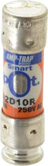 Ferraz Shawmut - 250 VAC/VDC, 10 Amp, Time Delay General Purpose Fuse - Clip Mount, 51mm OAL, 100 at DC, 200 at AC kA Rating, 9/16" Diam - Eagle Tool & Supply