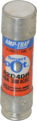 Ferraz Shawmut - 250 VAC/VDC, 40 Amp, Time Delay General Purpose Fuse - Clip Mount, 76mm OAL, 100 at DC, 200 at AC kA Rating, 13/16" Diam - Eagle Tool & Supply