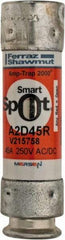 Ferraz Shawmut - 250 VAC/VDC, 45 Amp, Time Delay General Purpose Fuse - Clip Mount, 76mm OAL, 100 at DC, 200 at AC kA Rating, 13/16" Diam - Eagle Tool & Supply