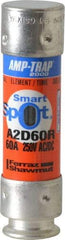 Ferraz Shawmut - 250 VAC/VDC, 60 Amp, Time Delay General Purpose Fuse - Clip Mount, 76mm OAL, 100 at DC, 200 at AC kA Rating, 13/16" Diam - Eagle Tool & Supply