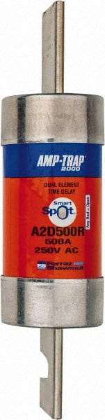 Ferraz Shawmut - 250 VAC/VDC, 500 Amp, Time Delay General Purpose Fuse - Clip Mount, 10-3/8" OAL, 100 at DC, 200 at AC kA Rating, 2-9/16" Diam - Eagle Tool & Supply