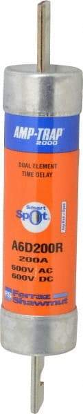 Ferraz Shawmut - 600 VAC/VDC, 200 Amp, Time Delay General Purpose Fuse - Clip Mount, 9-5/8" OAL, 100 at DC, 200 at AC kA Rating, 1-13/16" Diam - Eagle Tool & Supply