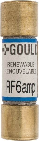 Ferraz Shawmut - 250 VAC, 6 Amp, Fast-Acting Renewable Fuse - Clip Mount, 51mm OAL, 10 at AC kA Rating, 9/16" Diam - Eagle Tool & Supply