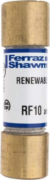 Ferraz Shawmut - 250 VAC, 10 Amp, Fast-Acting Renewable Fuse - Clip Mount, 51mm OAL, 10 at AC kA Rating, 9/16" Diam - Eagle Tool & Supply