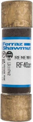 Ferraz Shawmut - 250 VAC, 40 Amp, Fast-Acting Renewable Fuse - Clip Mount, 76mm OAL, 10 at AC kA Rating, 13/16" Diam - Eagle Tool & Supply