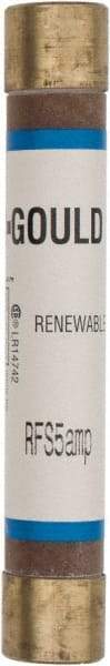 Ferraz Shawmut - 600 VAC, 5 Amp, Fast-Acting Renewable Fuse - Clip Mount, 127mm OAL, 10 at AC kA Rating, 13/16" Diam - Eagle Tool & Supply