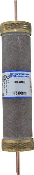 Ferraz Shawmut - 600 VAC, 100 Amp, Fast-Acting Renewable Fuse - Clip Mount, 7-7/8" OAL, 10 at AC kA Rating, 1-5/16" Diam - Eagle Tool & Supply