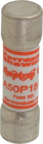 Ferraz Shawmut - 450 VDC, 500 VAC, 15 Amp, Fast-Acting Semiconductor/High Speed Fuse - Clip Mount, 50.8mm OAL, 100 at AC, 79 at DC kA Rating, 9/16" Diam - Eagle Tool & Supply