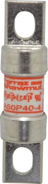 Ferraz Shawmut - 450 VDC, 500 VAC, 40 Amp, Fast-Acting Semiconductor/High Speed Fuse - Bolt-on Mount, 3-3/16" OAL, 100 at AC, 79 at DC kA Rating, 13/16" Diam - Eagle Tool & Supply