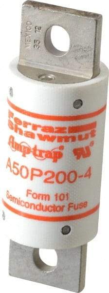 Ferraz Shawmut - 450 VDC, 500 VAC, 200 Amp, Fast-Acting Semiconductor/High Speed Fuse - Bolt-on Mount, 3-5/8" OAL, 100 at AC, 79 at DC kA Rating, 31mm Diam - Eagle Tool & Supply