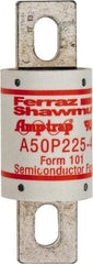 Ferraz Shawmut - 450 VDC, 500 VAC, 225 Amp, Fast-Acting Semiconductor/High Speed Fuse - Bolt-on Mount, 4-11/32" OAL, 100 at AC, 79 at DC kA Rating, 1-1/2" Diam - Eagle Tool & Supply