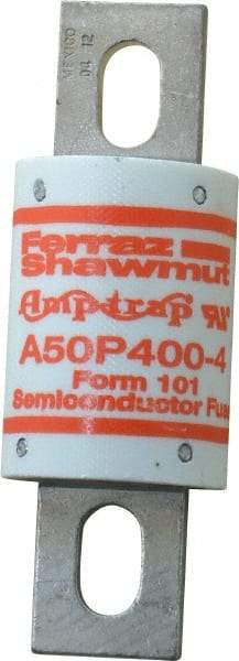 Ferraz Shawmut - 450 VDC, 500 VAC, 400 Amp, Fast-Acting Semiconductor/High Speed Fuse - Bolt-on Mount, 4-11/32" OAL, 100 at AC, 79 at DC kA Rating, 1-1/2" Diam - Eagle Tool & Supply