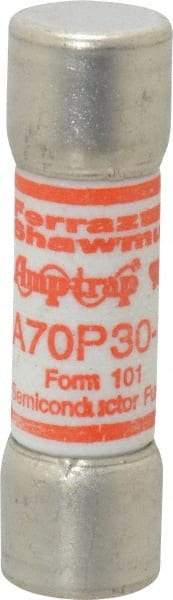 Ferraz Shawmut - 650 VDC, 700 VAC, 30 Amp, Fast-Acting Semiconductor/High Speed Fuse - Clip Mount, 50.8mm OAL, 100 at AC/DC kA Rating, 9/16" Diam - Eagle Tool & Supply