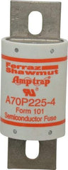 Ferraz Shawmut - 650 VDC, 700 VAC, 225 Amp, Fast-Acting Semiconductor/High Speed Fuse - Bolt-on Mount, 5-3/32" OAL, 100 at AC/DC kA Rating, 2" Diam - Eagle Tool & Supply