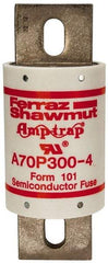 Ferraz Shawmut - 650 VDC, 700 VAC, 300 Amp, Fast-Acting Semiconductor/High Speed Fuse - Bolt-on Mount, 5-3/32" OAL, 100 at AC/DC kA Rating, 2" Diam - Eagle Tool & Supply