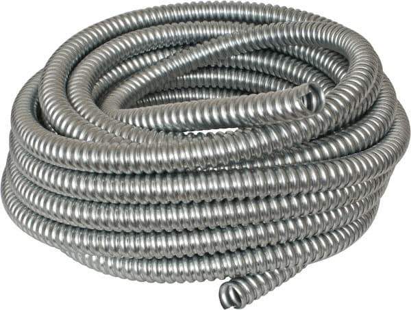 Made in USA - 3/4" Trade Size, 50' Long, Flexible Reduced Wall Flex Conduit - Steel - Eagle Tool & Supply