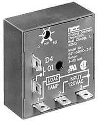 NCC - 5 Pin, Time Delay Relay - 1 at Resistive or Inductive Load Contact Amp, 120 VAC, On Board Trimpot - Eagle Tool & Supply