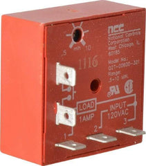 NCC - 5 Pin, Time Delay Relay - 1 at Resistive or Inductive Load Contact Amp, 120 VAC, On Board Trimpot - Eagle Tool & Supply