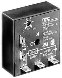 NCC - 5 Pin, Time Delay Relay - 1 at Resistive or Inductive Load Contact Amp, 120 VAC, On Board Trimpot - Eagle Tool & Supply