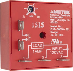 NCC - 5 Pin, Time Delay Relay - 1 at Resistive or Inductive Load Contact Amp, 120 VAC, On Board Trimpot - Eagle Tool & Supply