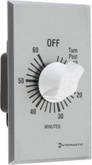 Intermatic - 1 hr Indoor Analog Spring-wound Mechanical Timer - 125 VAC, 50/60 Hz, - Eagle Tool & Supply