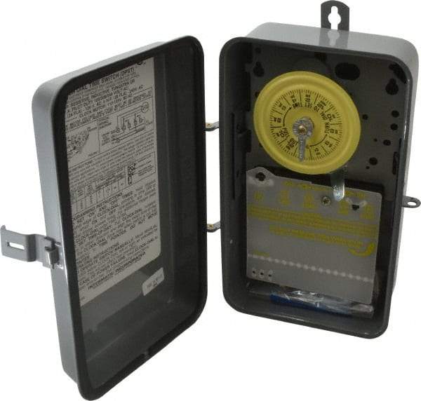 Intermatic - 24 hr Outdoor Analog Electromechanical Timer Switch - 1 to 12 On/Off, 125 VAC, 60 Hz, - Eagle Tool & Supply