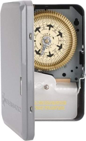 Intermatic - 7 Day Indoor Analog Electromechanical Timer Switch - 6 On/Off per Day, 208 to 277 VAC, 60 Hz, - Eagle Tool & Supply