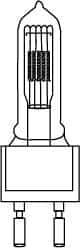 Philips - 1,000 Watt, 120 Volt, Halogen Miniature & Specialty T7 Lamp - Medium Bi-Pin Base, 750 to 1599 Equivalent Range, Neutral (3,000 to 3,699), 5-1/2" OAL - Eagle Tool & Supply