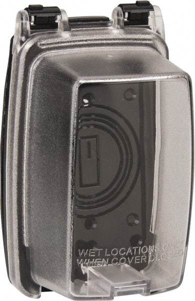 Intermatic - Electrical Outlet Box Polycarbonate Weatherproof Receptacle Cover - Includes (3) Patented Inserts For GFCI/Duplex/Toggle/Round Receptacles, Base Cover Assembly, Gasket, Mounting Screws - Eagle Tool & Supply