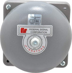 Federal Signal Corp - 4" Diam, 120 Volt Bell - 0.08 Amps, 98 Decibles at 10', Vibrating - Eagle Tool & Supply