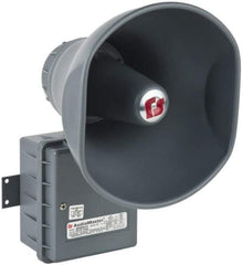 Federal Signal Corp - 15 Max Watt, Oval Aluminum Hazardous Location Horn and Speaker - 8-1/4 Inch Deep, Includes 25, 70 Volt Transformer - Eagle Tool & Supply