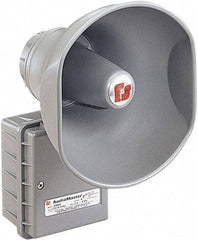 Federal Signal Corp - 15 Max Watt, Oval Aluminum Standard Horn and Speaker - Weather and Waterproof, 8-1/4 Inch Deep, Includes 25, 70 Volt Transformer - Eagle Tool & Supply
