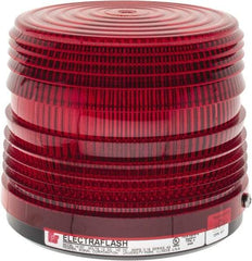 Federal Signal Corp - 12 VDC, 3R NEMA Rated, Strobe Tube, Red, Strobe Light - 80 Flashes per min, 5-1/2 Inch Diameter, 5-1/16 Inch High, IP66 Ingress Rating, Surface Mount - Eagle Tool & Supply