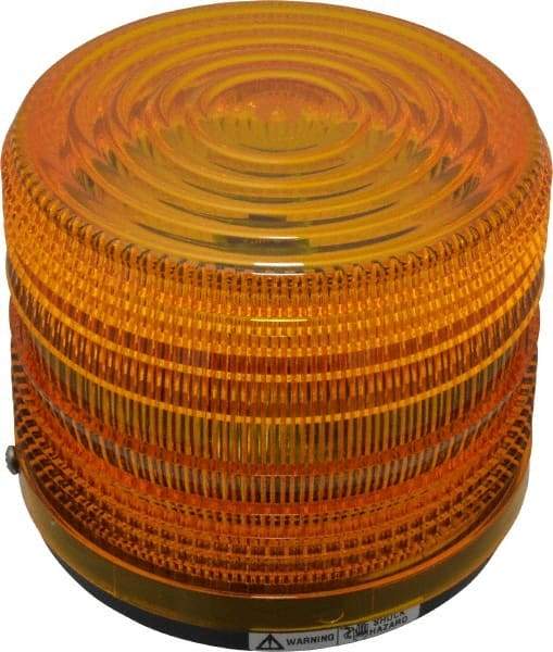 Federal Signal Corp - 12 VDC, 3R NEMA Rated, Strobe Tube, Amber, Strobe Light - 80 Flashes per min, 5-1/2 Inch Diameter, 5-1/16 Inch High, IP66 Ingress Rating, Surface Mount - Eagle Tool & Supply