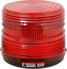 Federal Signal Corp - 24 VDC, 3R NEMA Rated, Strobe Tube, Red, Strobe Light - 80 Flashes per min, 5-1/2 Inch Diameter, 5-1/16 Inch High, IP66 Ingress Rating, Surface Mount - Eagle Tool & Supply