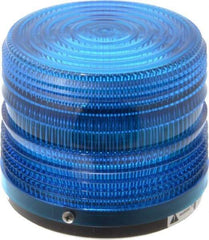 Federal Signal Corp - 24 VDC, 3R NEMA Rated, Strobe Tube, Blue, Strobe Light - 80 Flashes per min, 5-1/2 Inch Diameter, 5-1/16 Inch High, IP66 Ingress Rating, Surface Mount - Eagle Tool & Supply