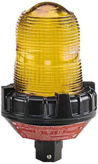 Federal Signal Corp - 120 VAC, 4X NEMA Rated, Strobe Tube, Amber, Strobe Light - 80 Flashes per min, 3/4 Inch Pipe, 5-1/2 Inch Diameter, 9-1/4 Inch High, IP66 Ingress Rating, Pipe Mount - Eagle Tool & Supply