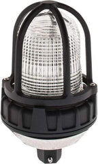 Federal Signal Corp - 120 VAC, 4X NEMA Rated, Strobe Tube, Clear, Strobe Light - 80 Flashes per min, 3/4 Inch Pipe, 5-1/2 Inch Diameter, 9-1/4 Inch High, IP66 Ingress Rating, Pipe Mount - Eagle Tool & Supply