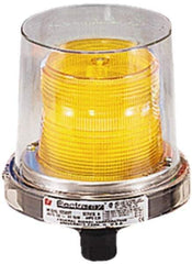 Federal Signal Corp - 120 VAC, 4X NEMA Rated, Strobe Tube, Green, Strobe Light - 80 Flashes per min, 1/2 Inch Pipe, 5-1/2 Inch Diameter, 7-1/4 Inch High, IP66 Ingress Rating, Pipe Mount - Eagle Tool & Supply